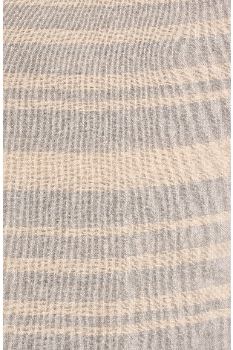 Stripe Cashmere & Wool Scarf, Alternate, color, DARK PEARL