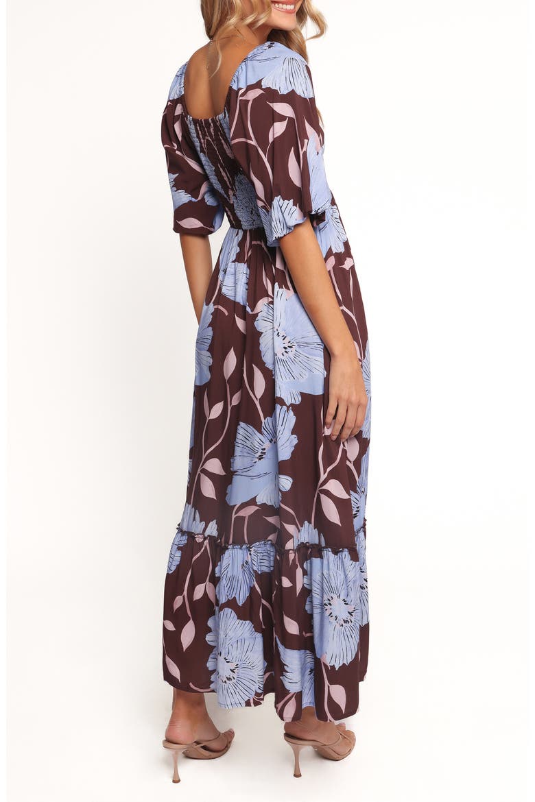 Annabella Poppy Maxi Dress, Alternate, color, BLUE POPPIES