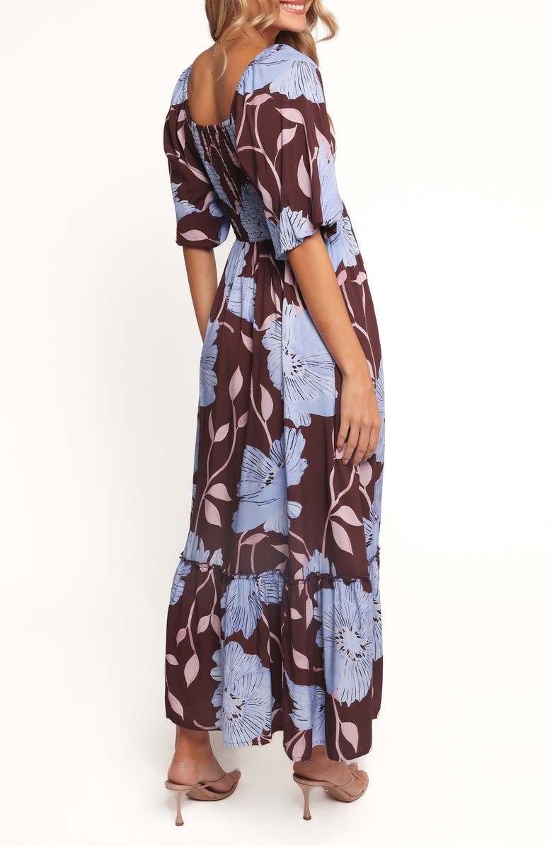 Petal & Pup Annabella Poppy Maxi Dress, Alternate, color, Blue Poppies