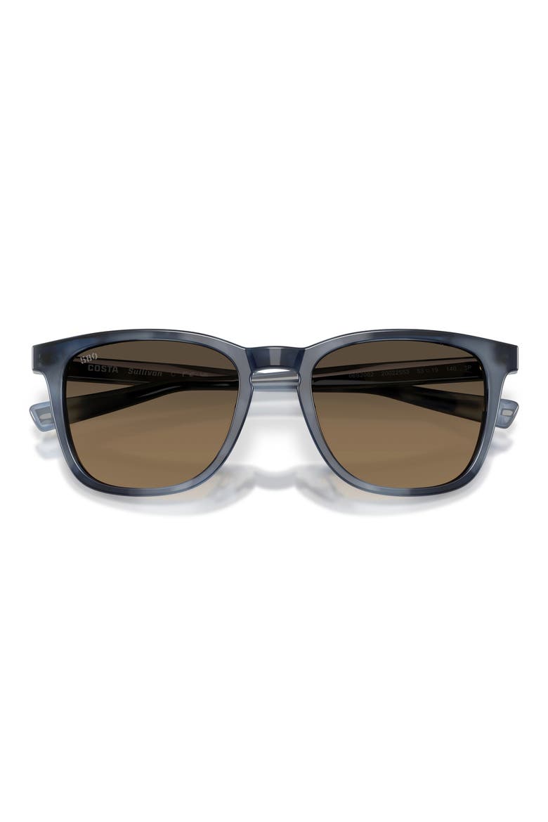 Sullivan 53mm Polarized Square Sunglasses, Alternate, color, SOMOS BLUE TORT / COPPER 580G