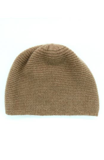 Portolano Slouchy Cashmere Beanie In Brown