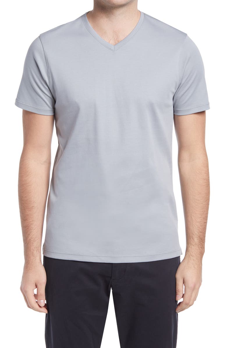 Robert Barakett Georgia Regular Fit V-Neck T-Shirt, Main, color, Monument G