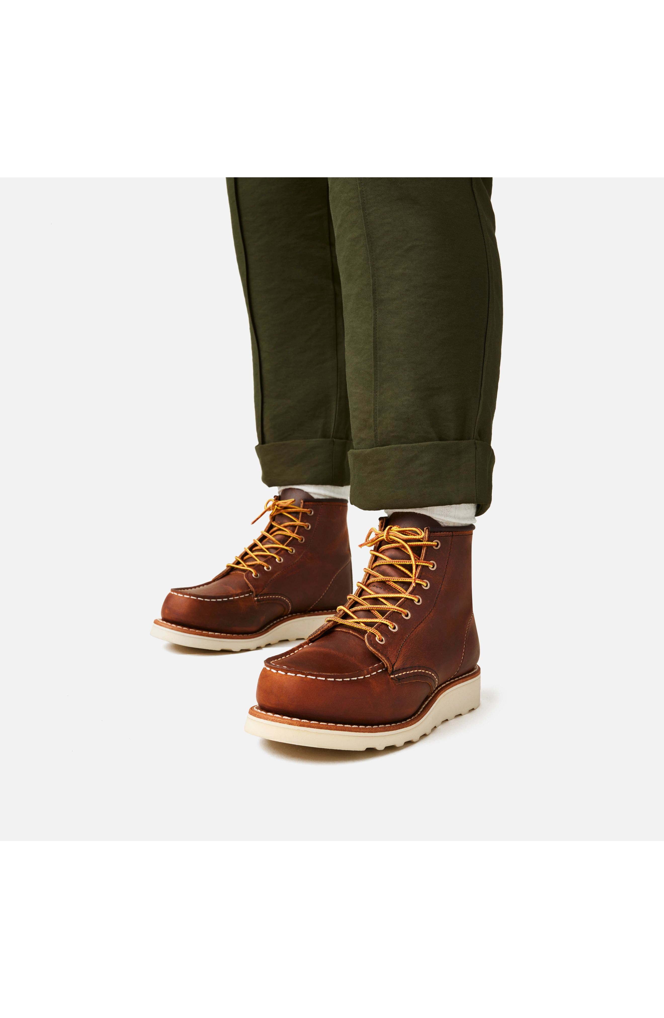Red Wing Heritage Classic Moc<sup>®</sup> Rough & Tough Leather Boot, Alternate, color, Copper Rough & Tough