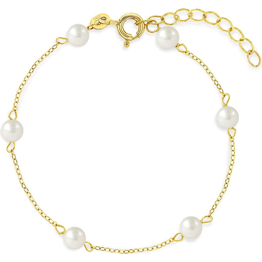 In Season Jewelry 14k 4mm Freshwater Cultured Pearl Bracelet in White  product