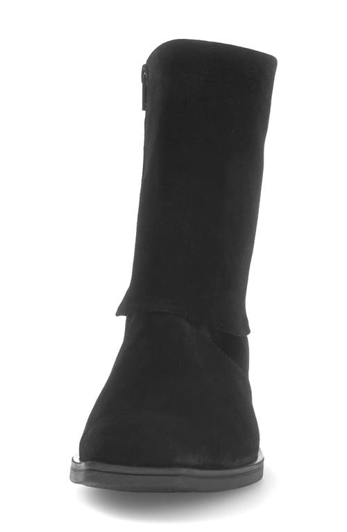 Gabor Foldover Block Heel Boot In Black