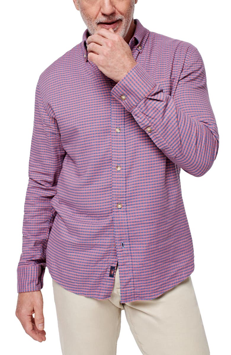 Faherty The Movement Plaid Flannel Button-Down Shirt, Main, color, 