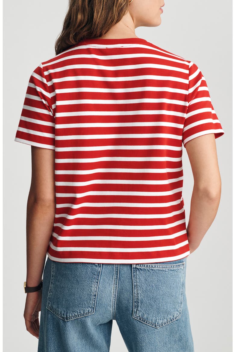 Audrey Stripe Cotton Interlock T-Shirt, Alternate, color, RED STRIPED