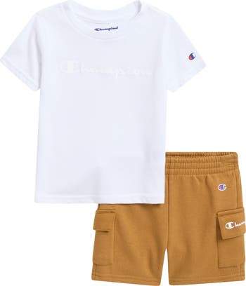Cotton Logo T-Shirt & Cargo Shorts Set