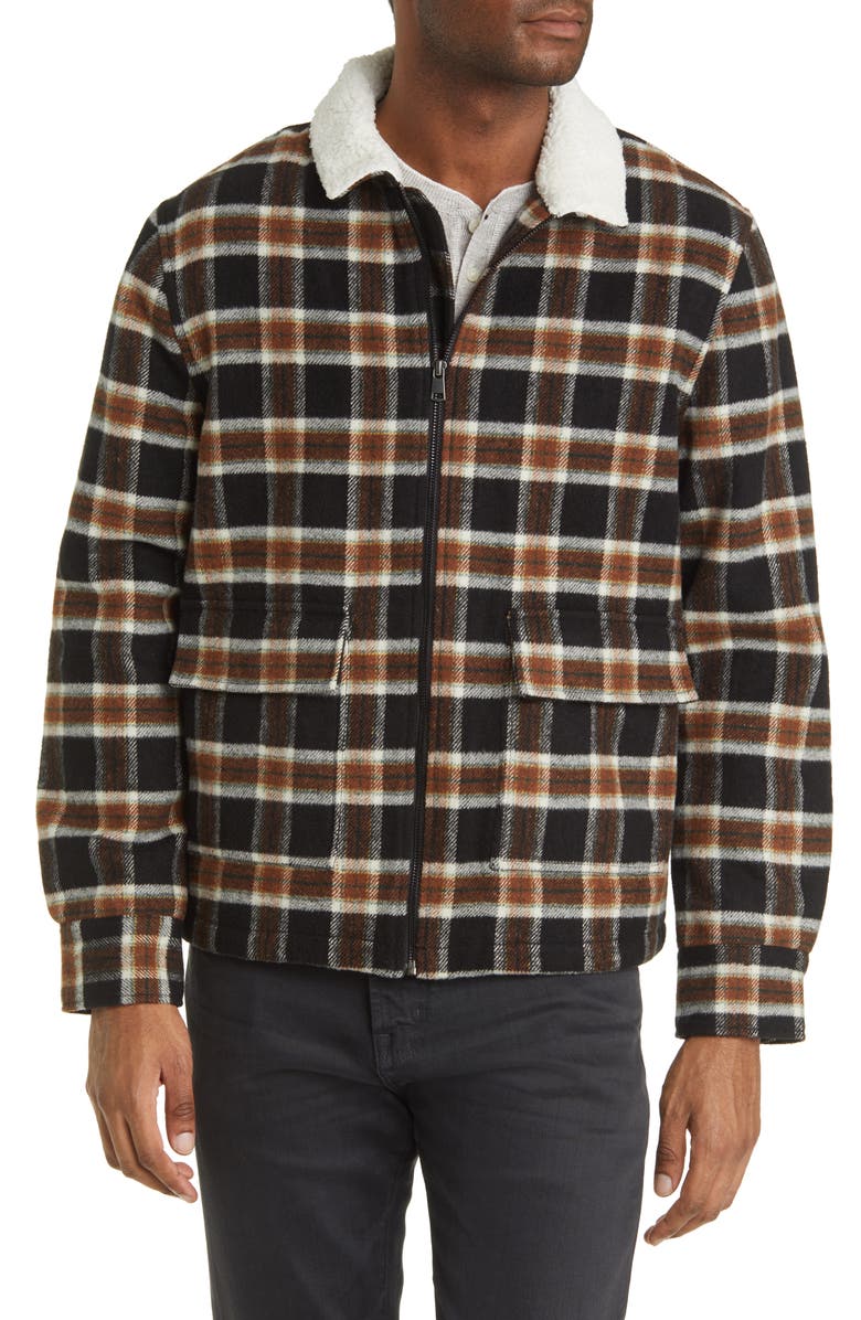 Treasure 
Bond Faux Shearling Lined Chore Coat, Alternate, color, 