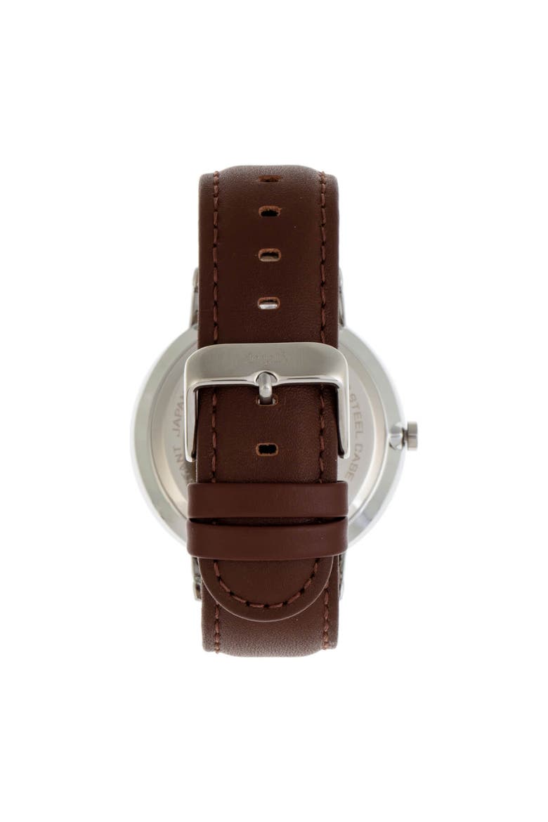 The 6500 Leather Strap Watch, Alternate, color, Brown