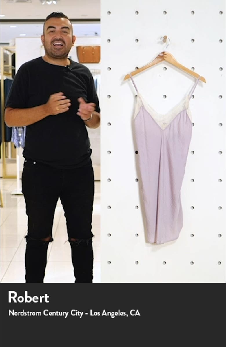 Lydia Lace Trim Satin Chemise, sales video thumbnail