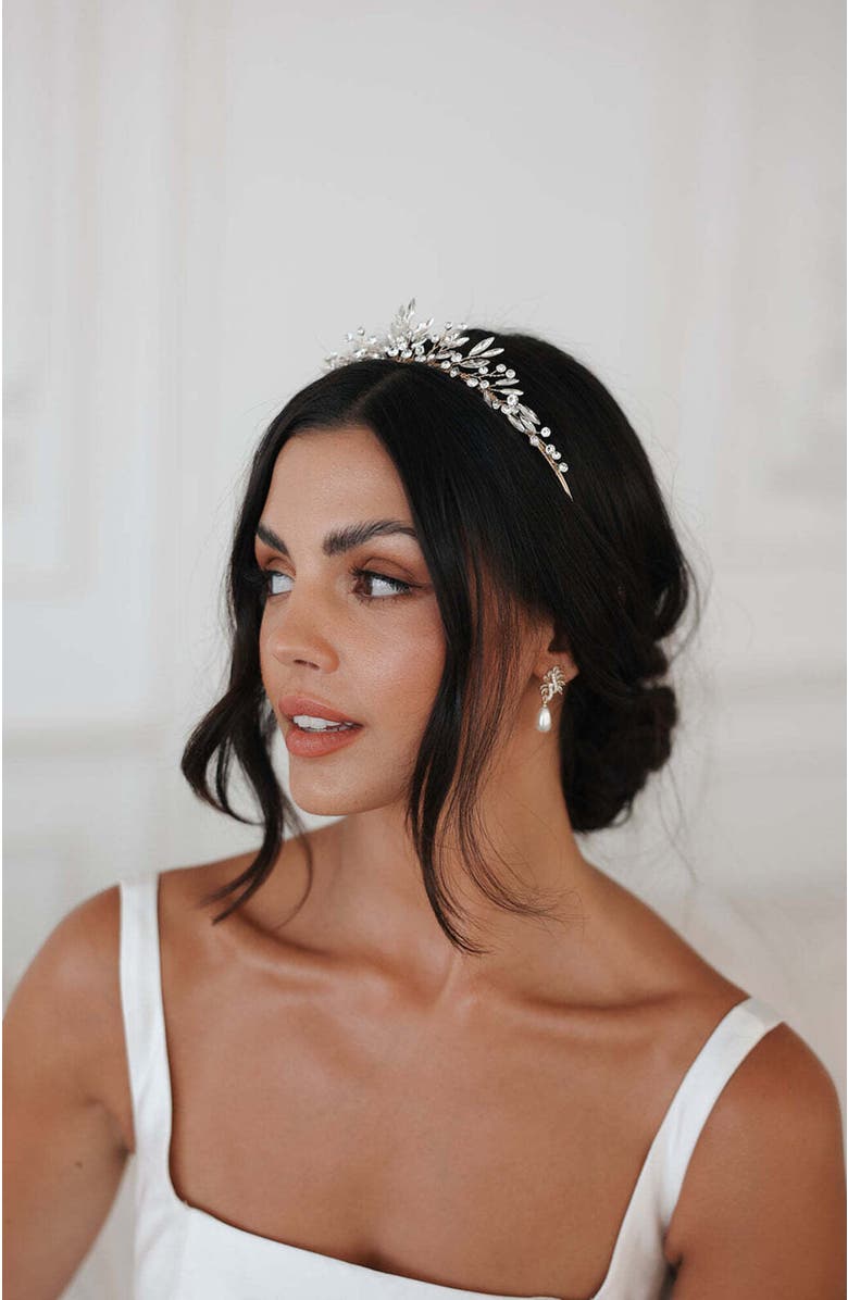 Untamed Petals Rosamonde Crystal Tiara, Alternate, color,