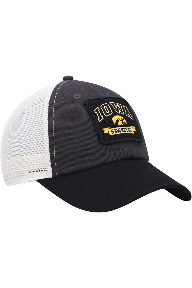 Men's Colosseum  Charcoal Iowa Hawkeyes Objection Snapback Hat, Alternate, color, Charcoal