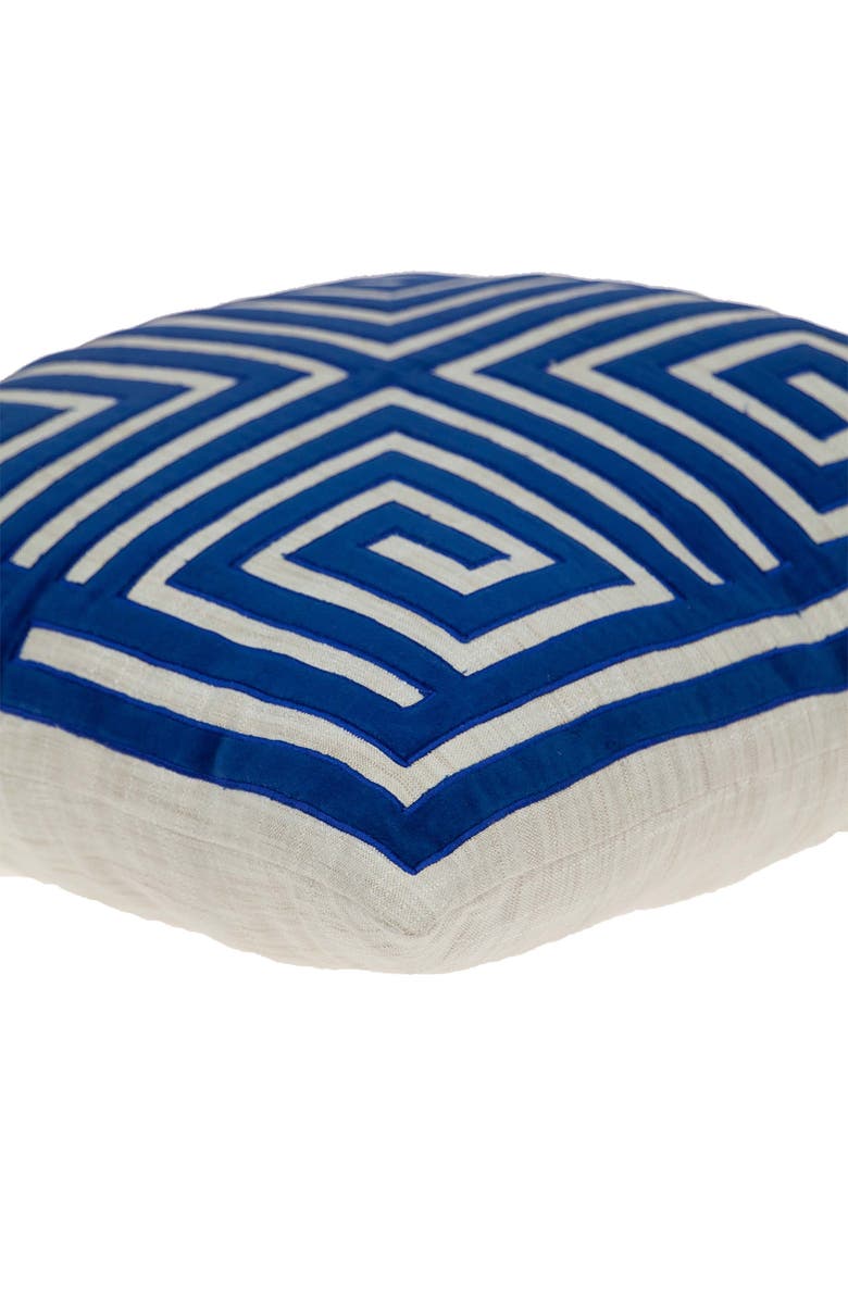 PARKLAND COLLECTION Gio Cotton Velvet Throw Pillow, Alternate, color, Blue