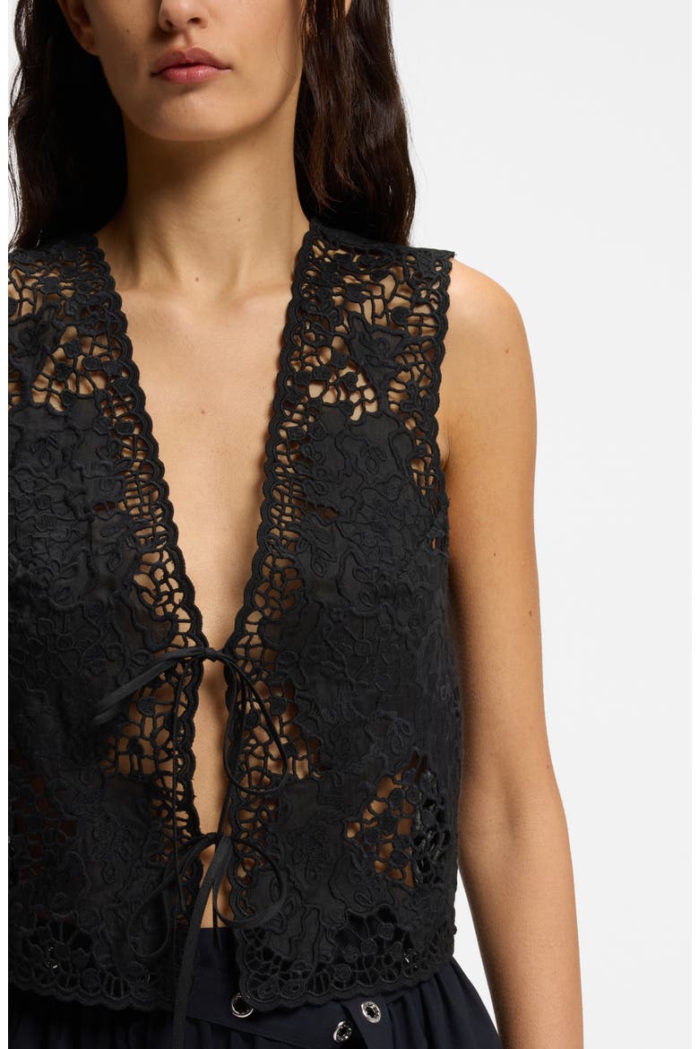 Embroidered Vest, Alternate, color, BLACK