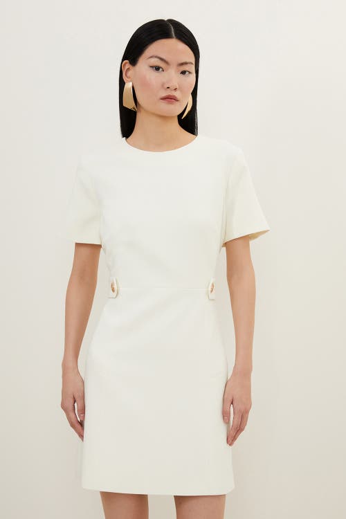 Karen Millen Tailored Mini Dress In White