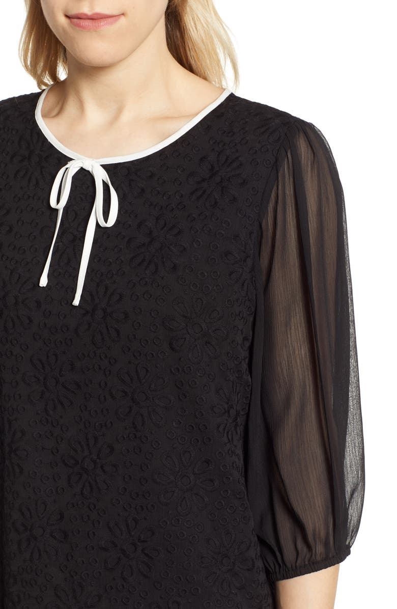 CeCe Tie Neck Blouse, Alternate, color, 