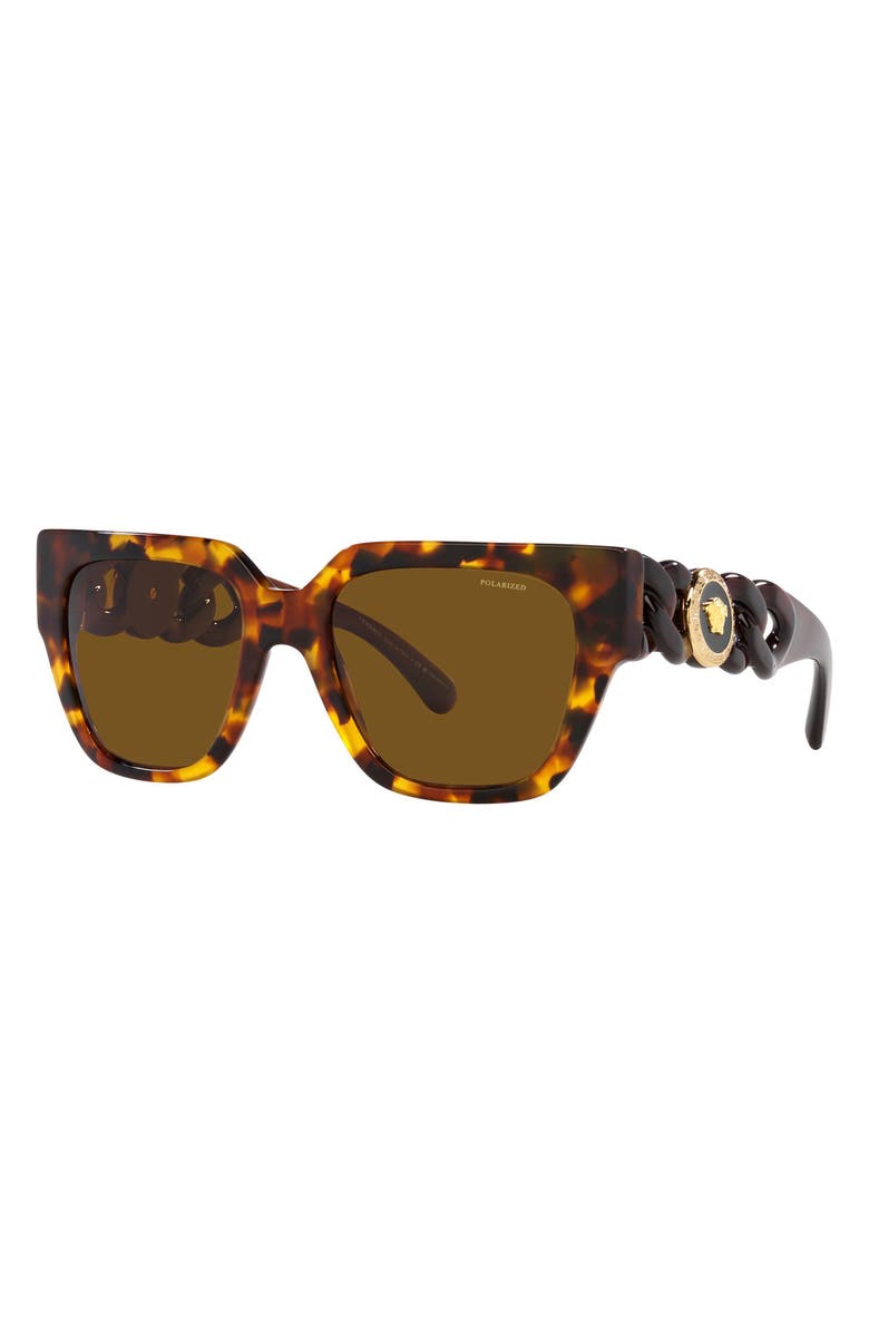 Versace 53mm Polarized Irregular Sunglasses, Alternate, color,