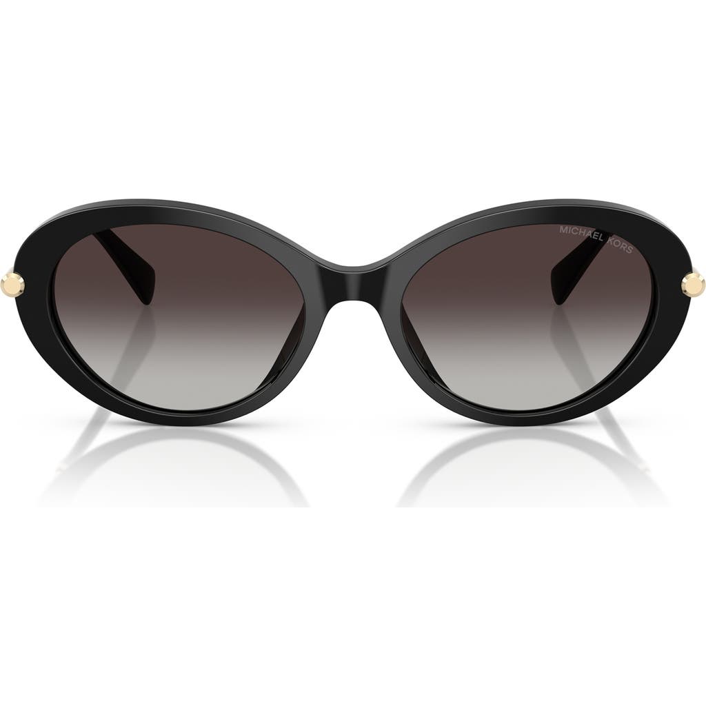 Michael Kors Womens Mk2245u Rockaway Round-frame Acetate Sunglasses Black In Black