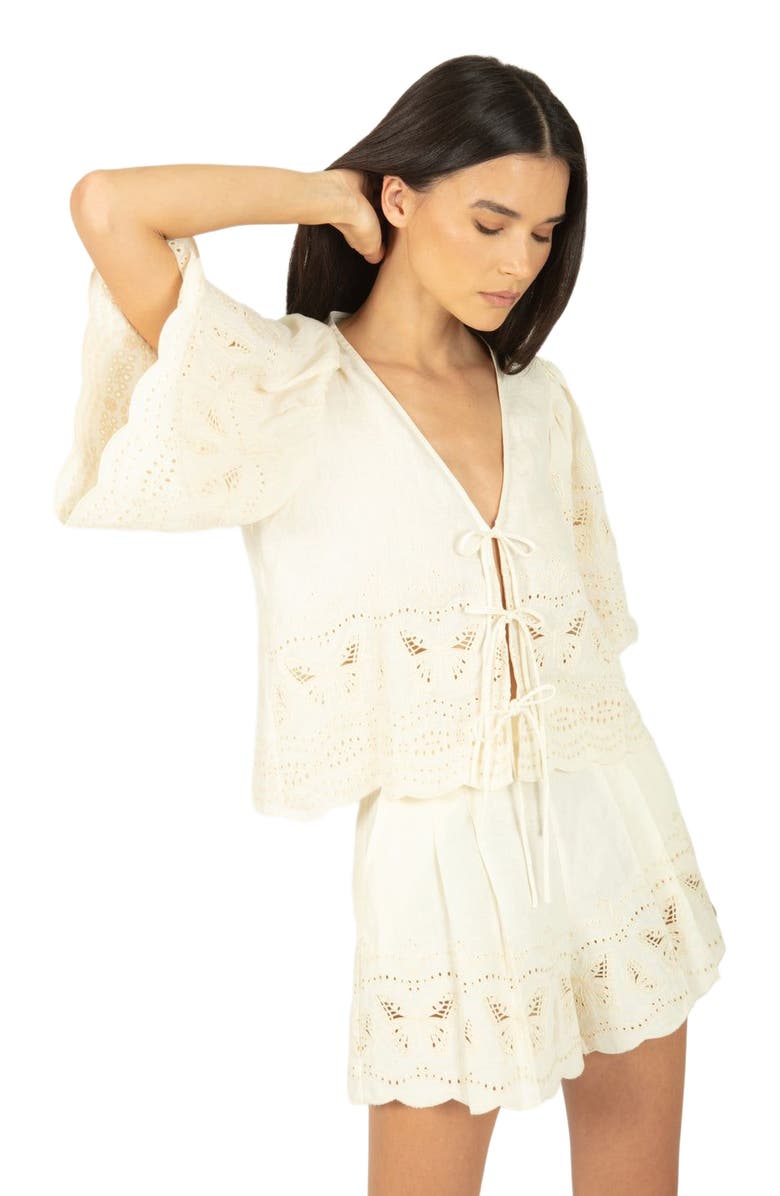 SECRET MISSION Floria Top, Alternate, color, Antique Crème