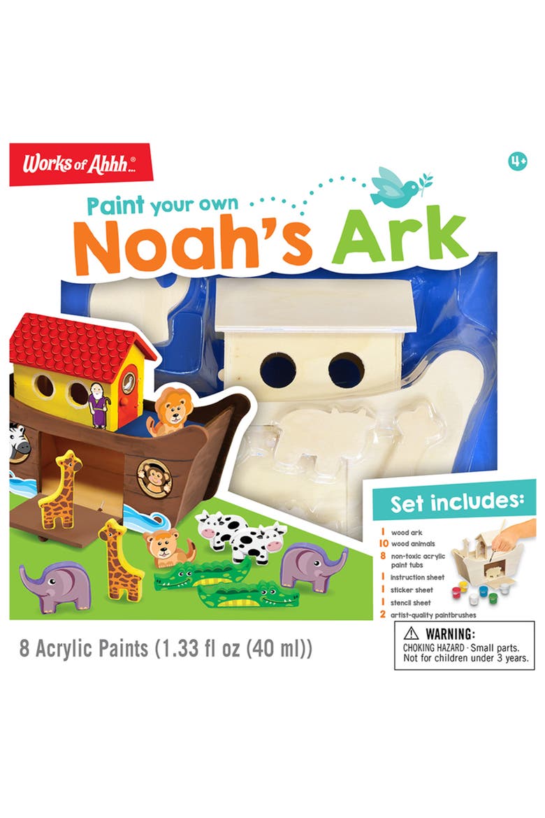 Noah's Ark Wood Craft & Paint Kit, Main, color, Multicolor