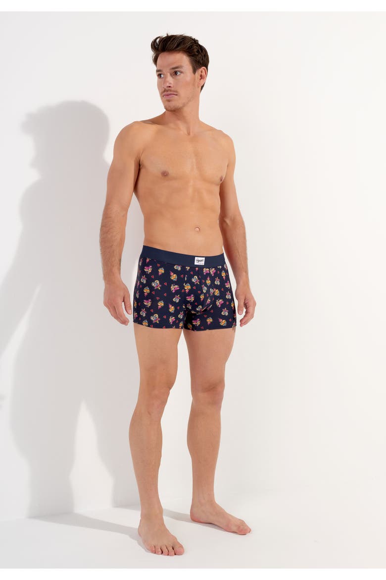 Love Story Boxer Briefs, Alternate, color, Navy Print