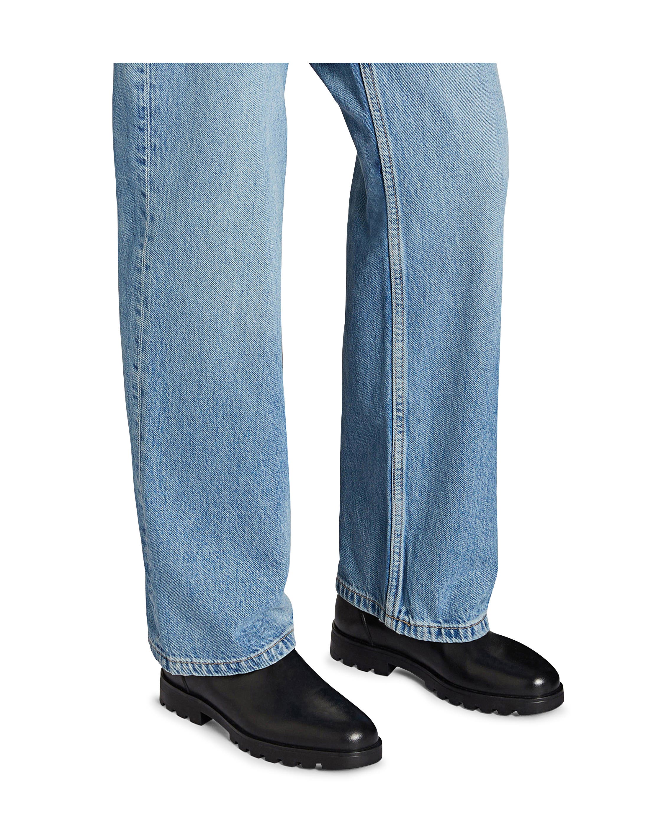 Santoni Women's Leather Chelsea Boot, Alternate, color, Black