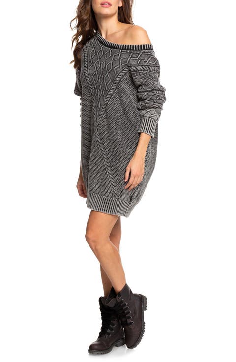 Snow Day Long Sleeve Sweater Dress