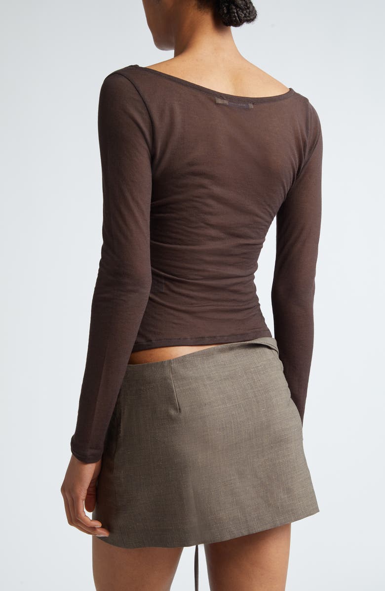 Paloma Wool Alfambra Sheer Long Sleeve Top, Alternate, color, 