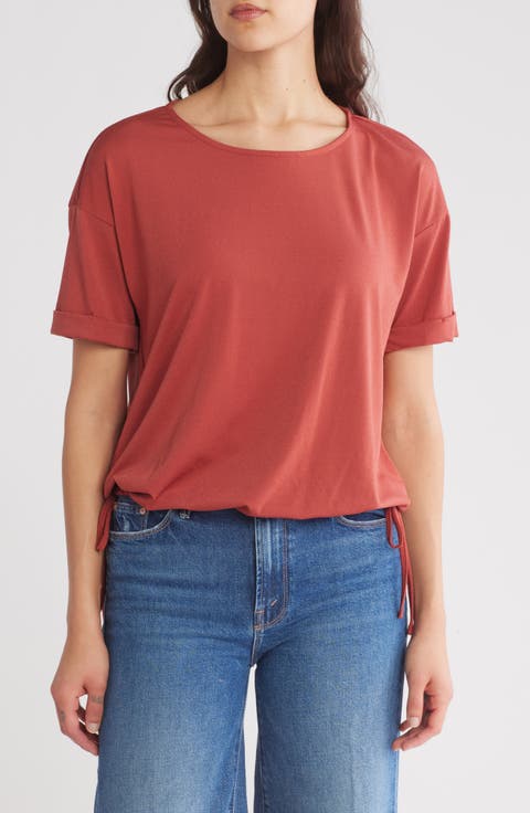 Drawstring Waist Blouson Top