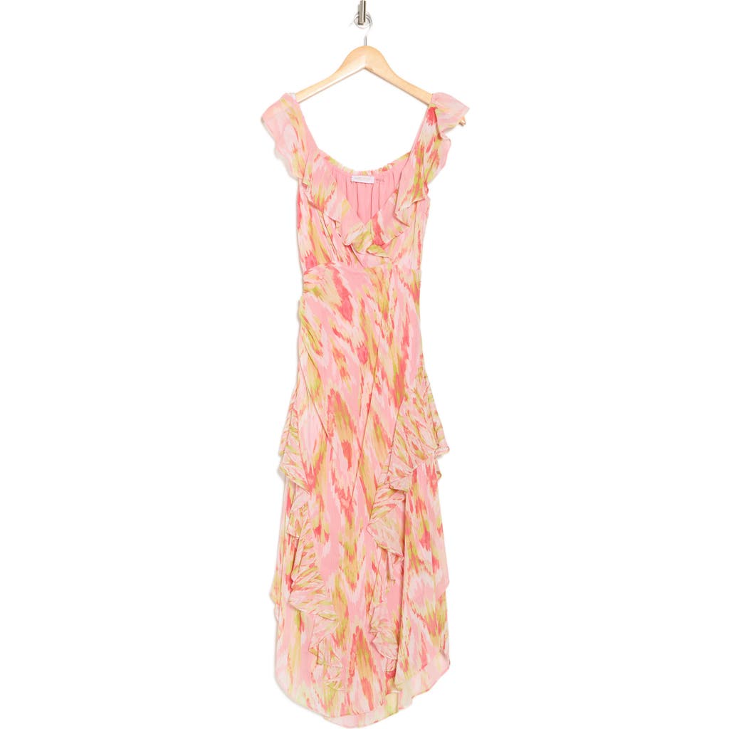 RAMY BROOK RAMY BROOK ANIKA RUFFLE CHIFFON MAXI DRESS
