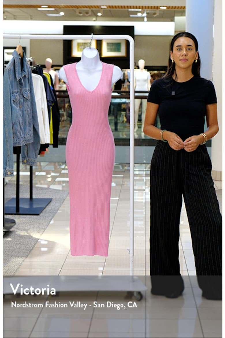Rib Sleeveless Maxi Sweater Dress video