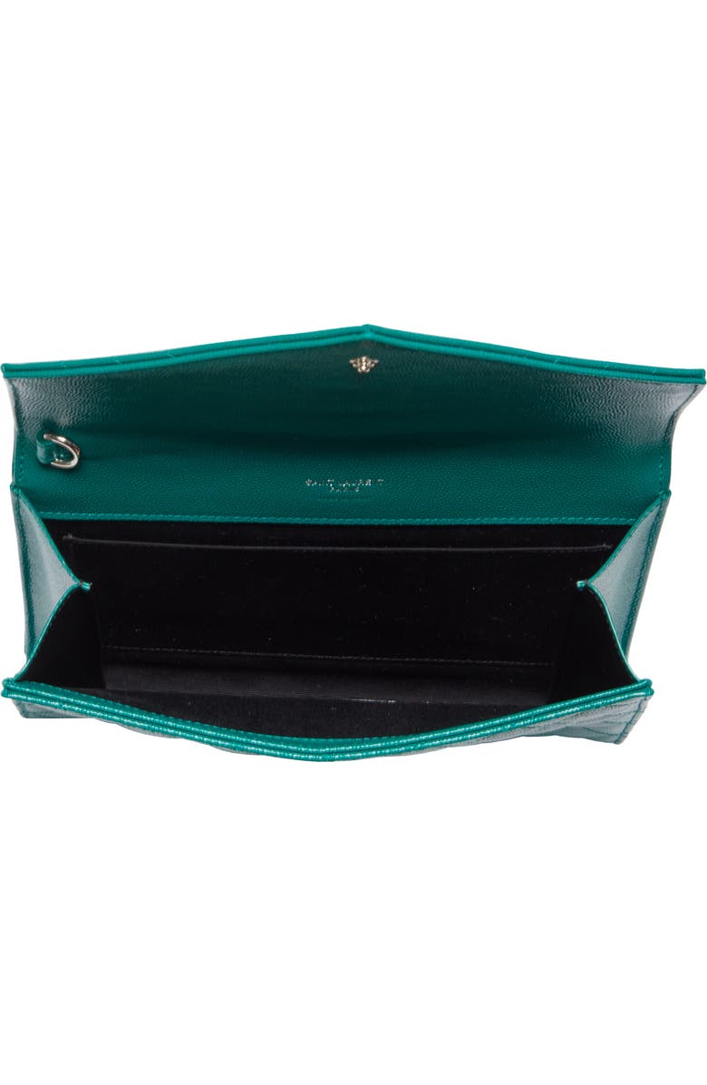 Saint Laurent Matelassé Leather Wristlet, Alternate, color,