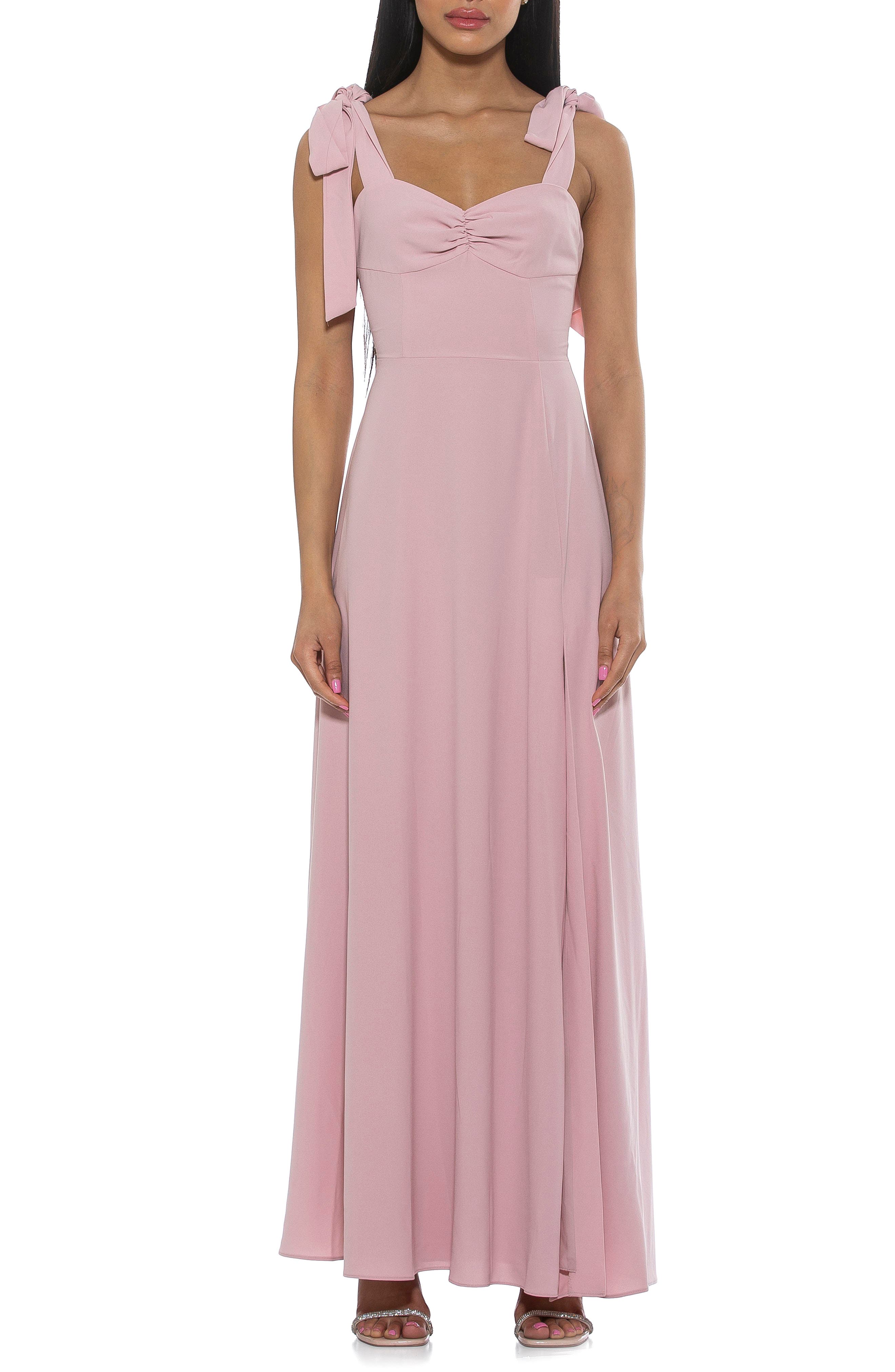 Alexia Admor Arya Sweetheart Tie Strap Maxi Dress