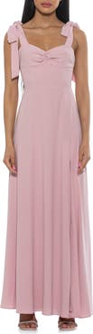 Alexia Admor Arya Sweetheart Tie Strap Maxi Dress