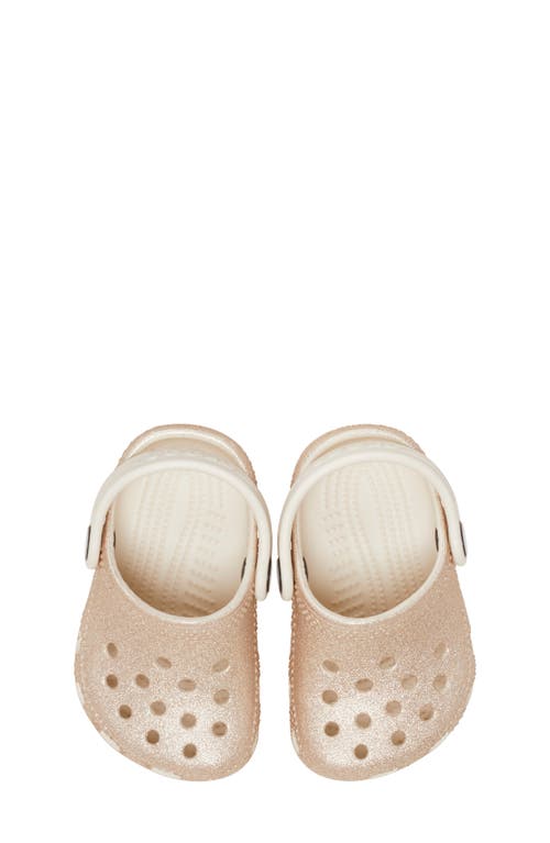 Crocs Little Glitter Clog In Gold