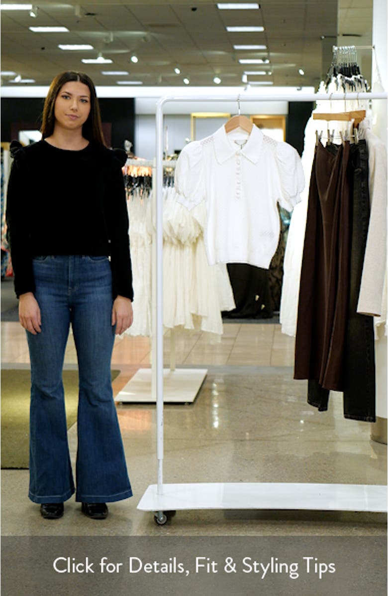 Ramona Short Sleeve Pointelle Polo Sweater, sales video thumbnail