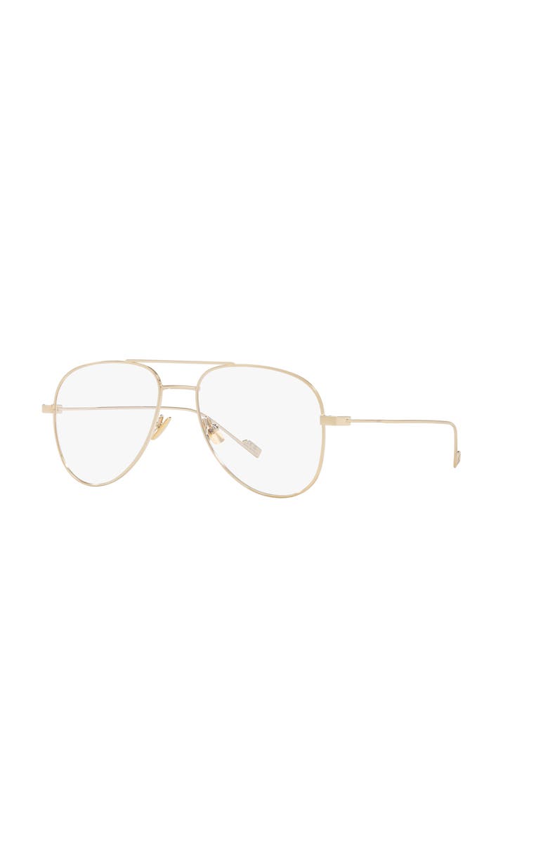 Saint Laurent 55mm Pilot optical glasses, Main, color, Gold