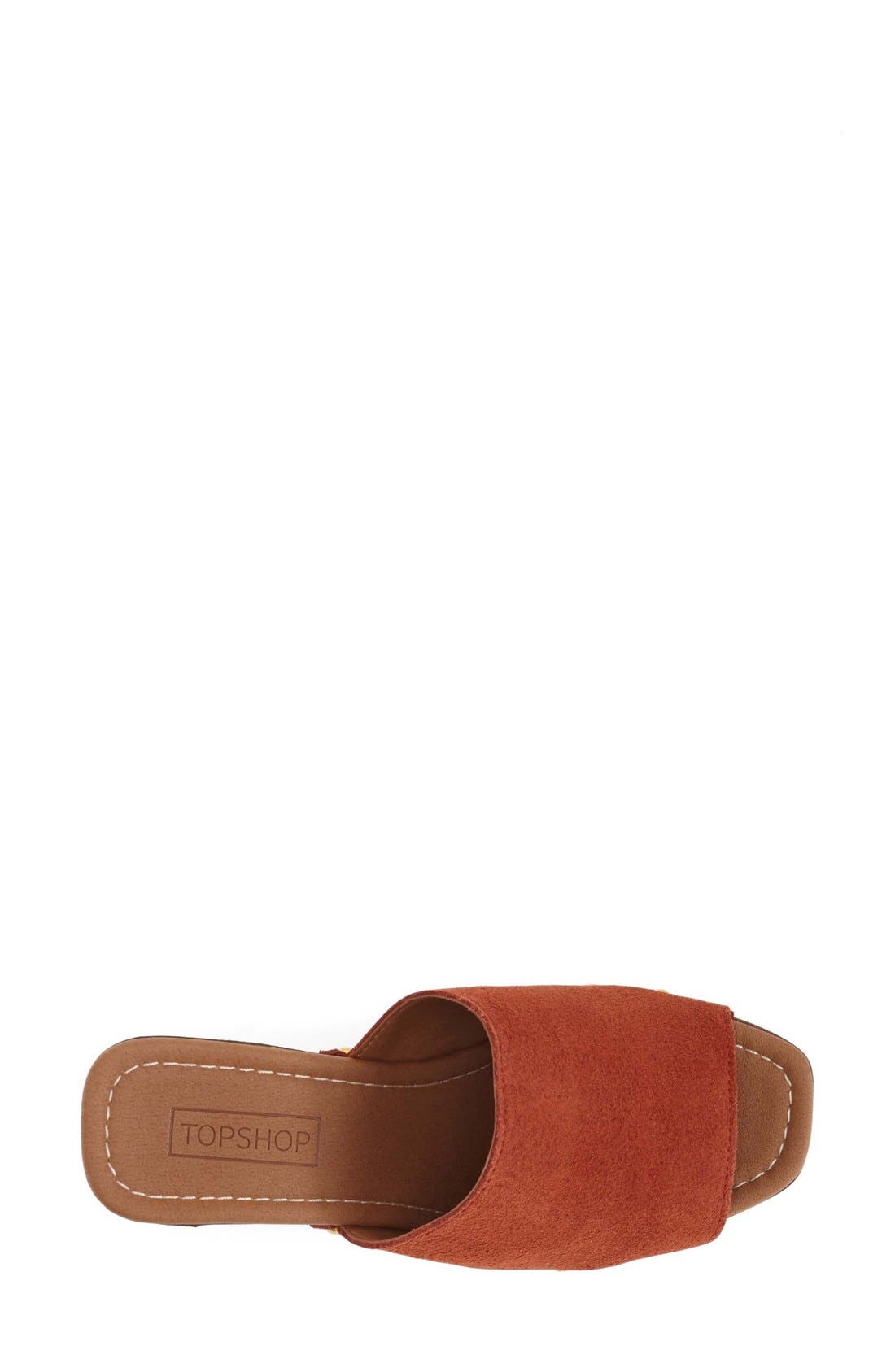 'Lucy' Platform Clog, Alternate, color, RUST