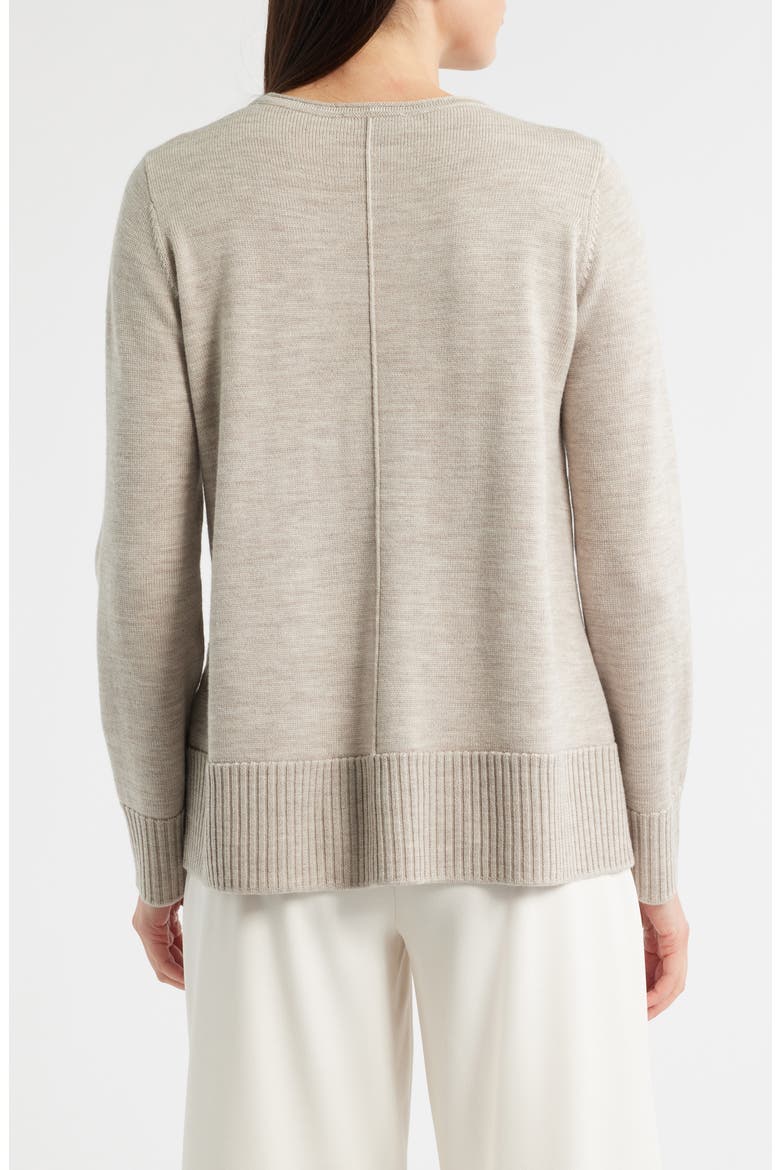 Crewneck Wool Sweater, Alternate, color, MAPLE OAT