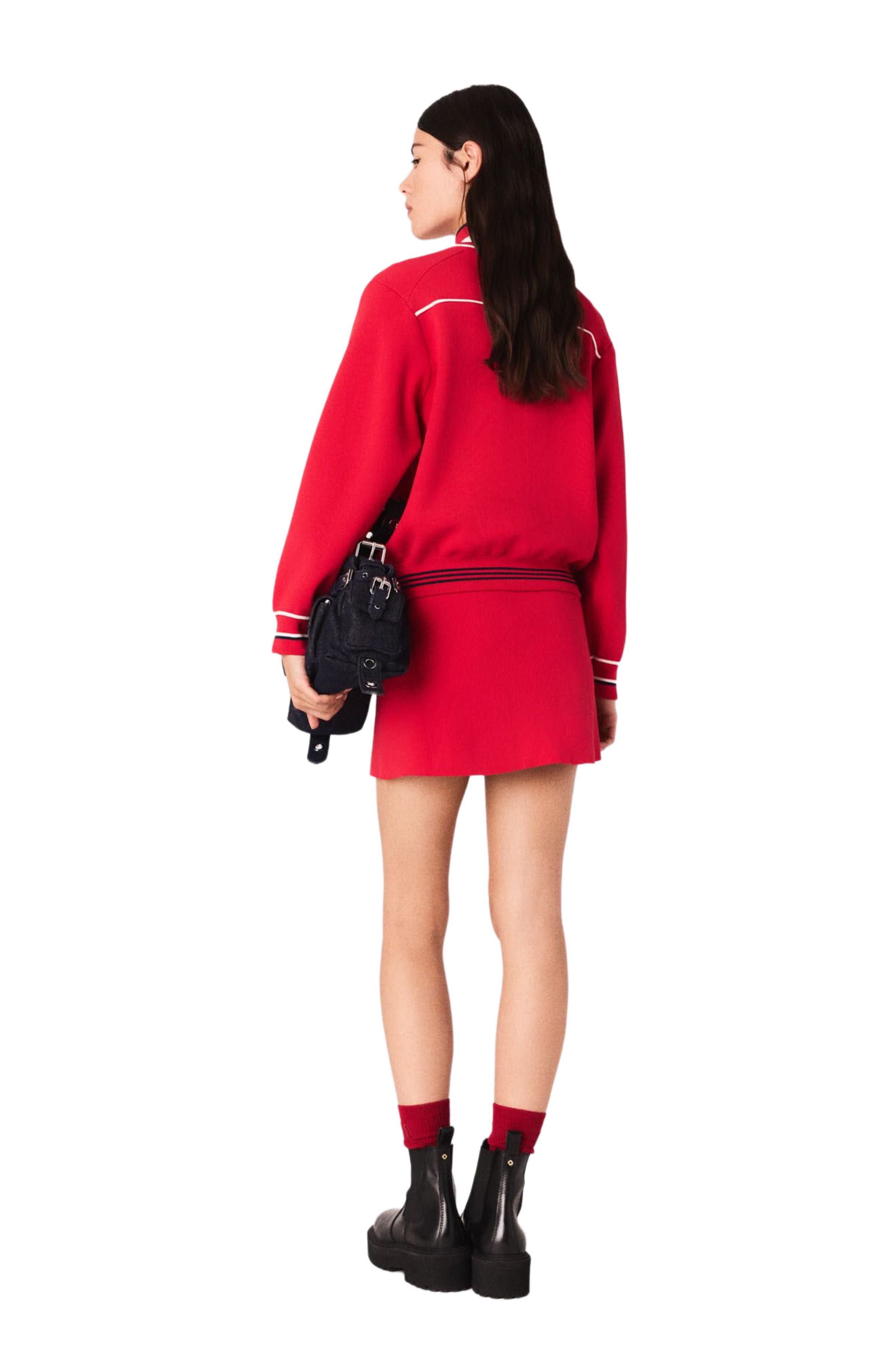 Zipped cardigan with elastic waist - image 2