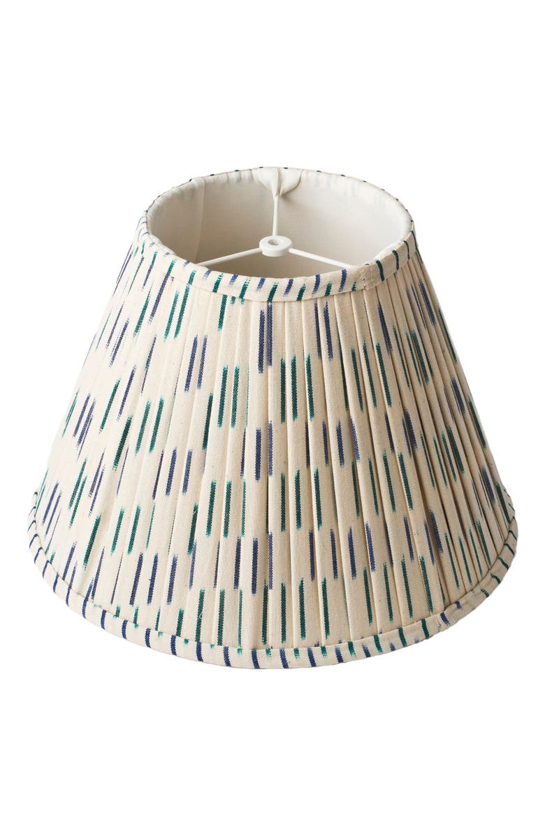 Mela Artisans Ikat Blue Pleated Lampshade, Alternate, color, Beige