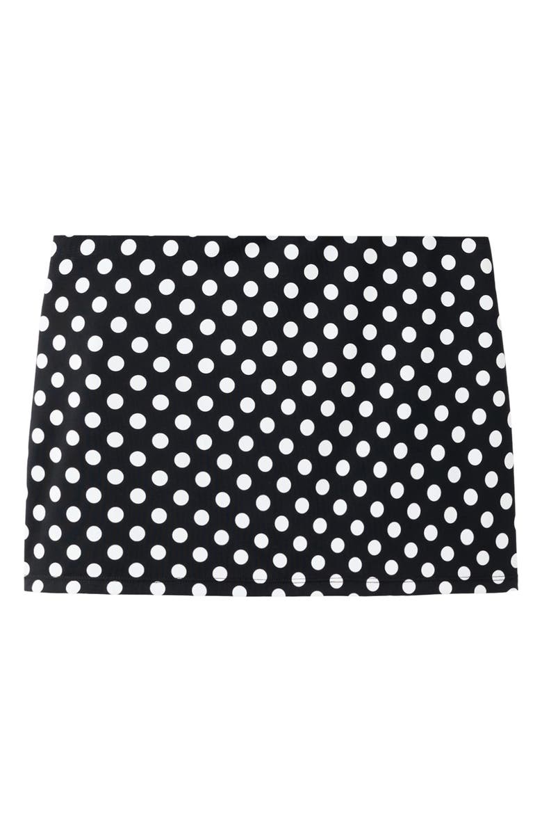 MANGO Polka Dot Miniskirt, Main, color, Black