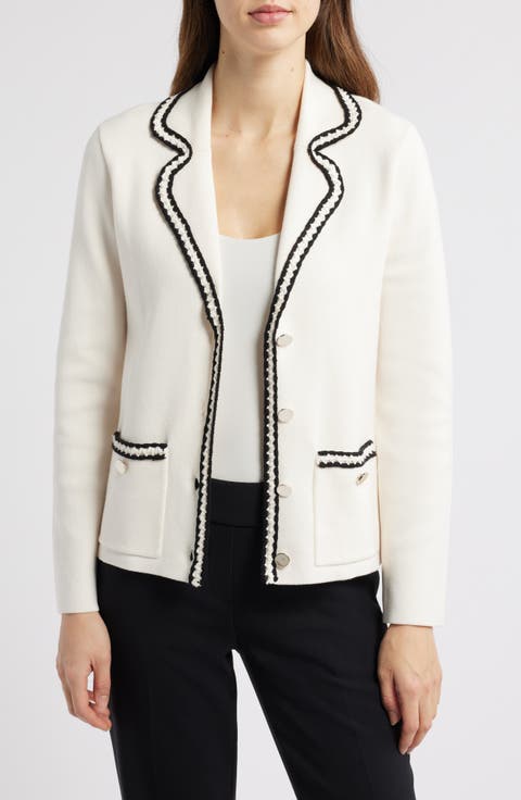 Contrast Trim Blazer