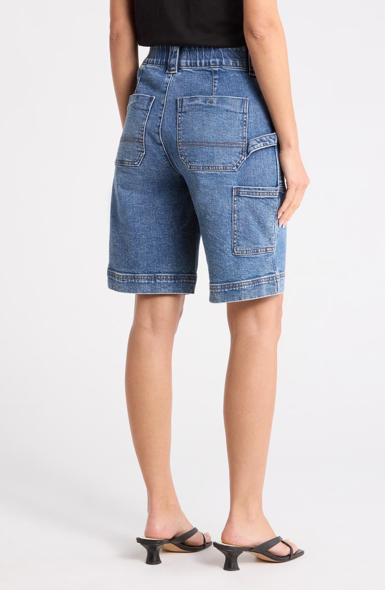 Democracy Porkchop Long Denim Shorts, Alternate, color, Medium Wash