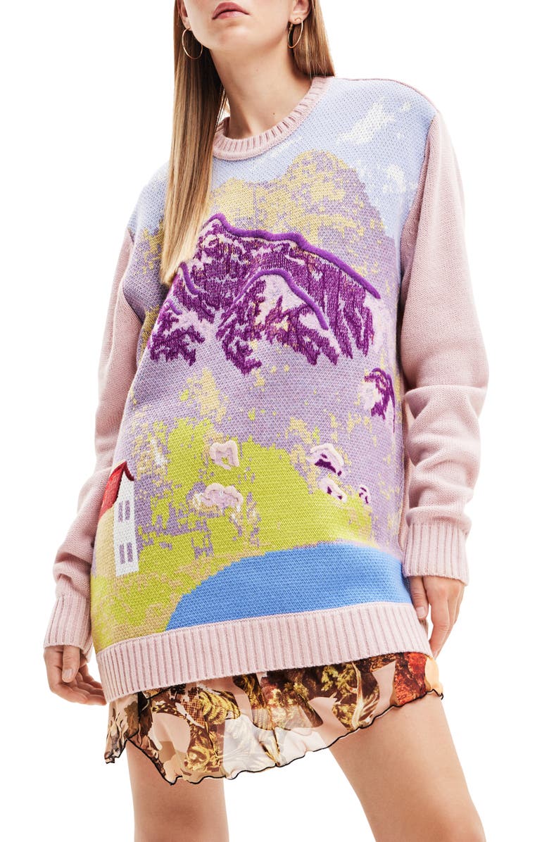 Desigual M. Christian Lacroix Landscape Sweater, Main, color, 