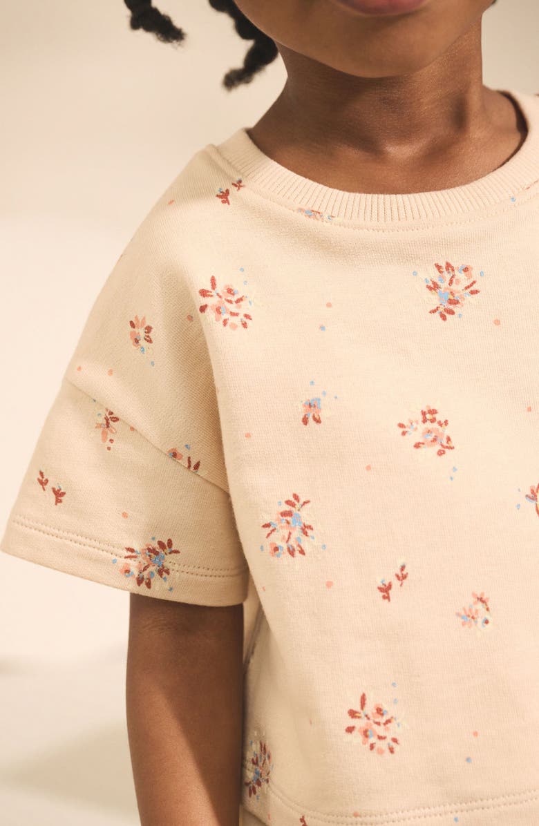 NEXT Kids' Floral Short Sleeve Sweater & Chiffon Skirt Set, Alternate, color, Neutral