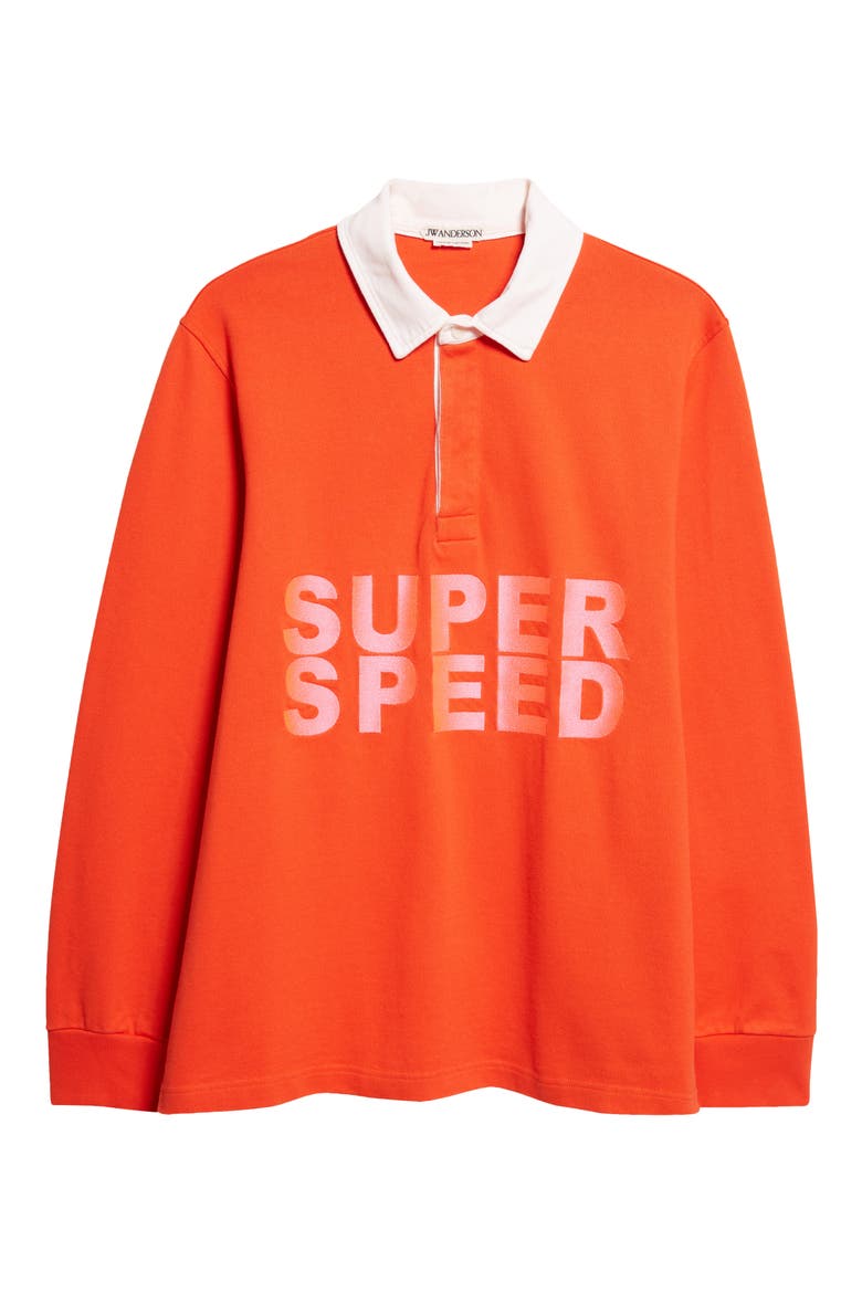 Super Speed Rugby Polo, Alternate, color, BRIGHT RED