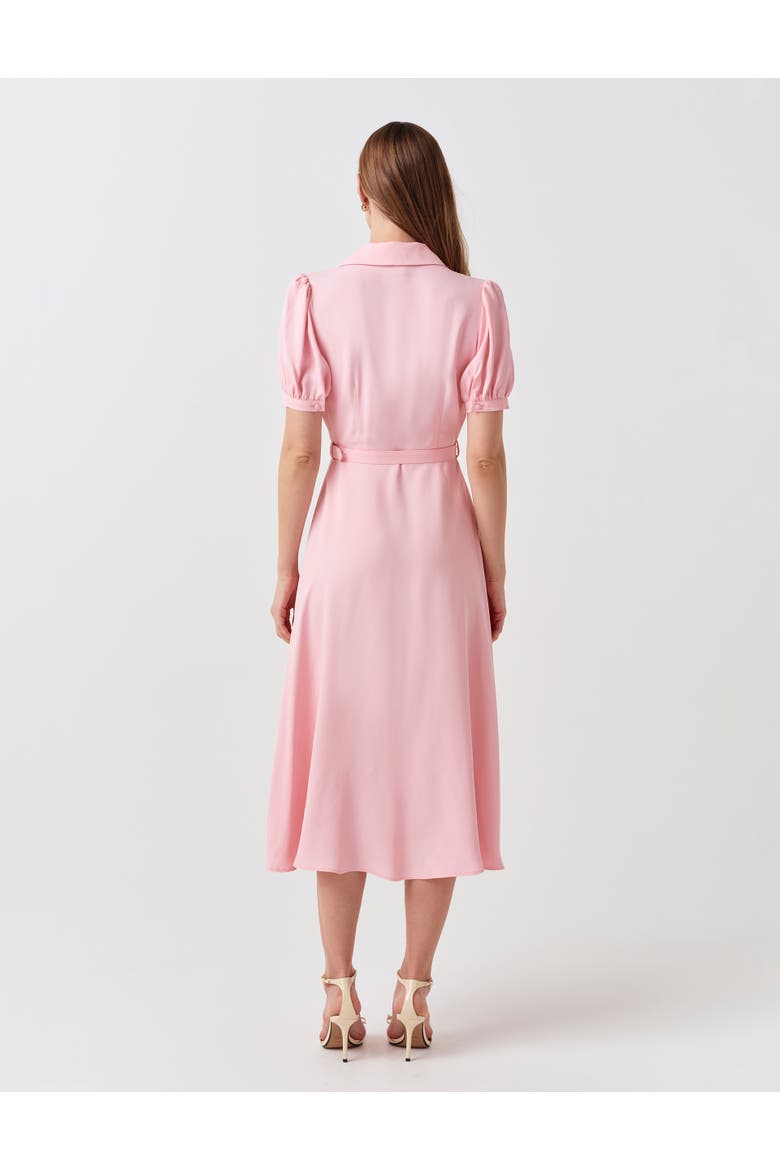Phoebe Crepe Collared Button Down Dress, Alternate, color, Pink