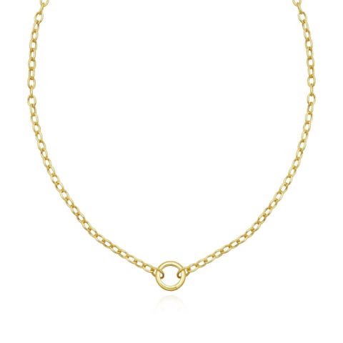 Round Charm Holder Necklace